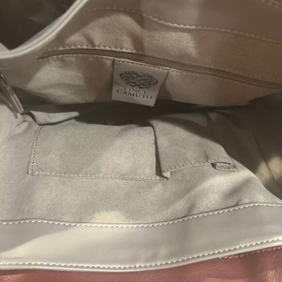 Vince Camuto Large Leather Tote Bag Women's Crossbody‎ Strap Beck Cinnabar - Picture 6 of 15